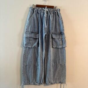 TALULAH Denim Blue Elastic Waist Pants